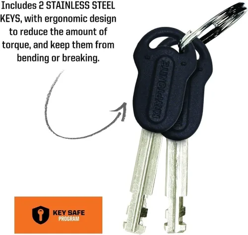 Miniatura 5 de Kryptonite Keeper 785 Cerradura de cadena para bicicleta, 2.8 pies de largo, cerradura de cadena para bicicleta antirrobo resistente con llaves