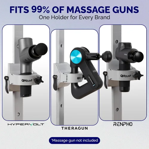 Miniatura 3 de Soporte para pistola de masaje y soporte de pared, manos libres para recuperación muscular de cuerpo completo, soporte de montaje en pared