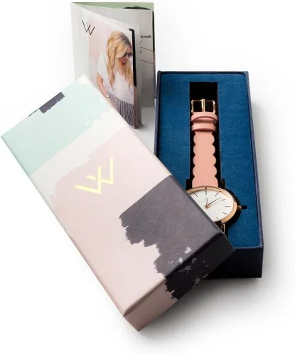 Miniatura 6 de WRISTOLOGY Correa de cuero de 29 estilos para reloj con números pequeños, correa de cuero genuino intercambiable, fácil de leer, reloj analógico