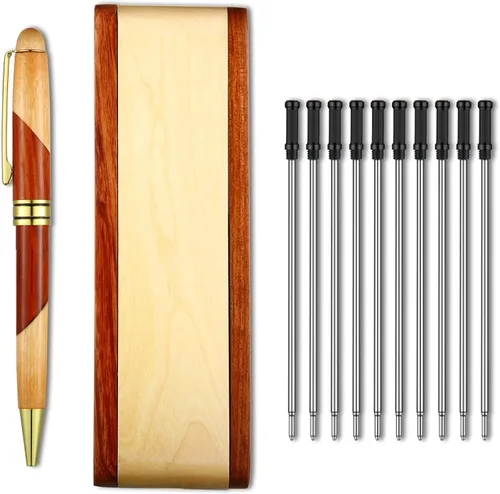 Miniatura 4 de Outus Bolígrafos de madera, regalos de agradecimiento a los empleados para hombres con estuche de negocios, bolígrafo de escritura hecho a mano