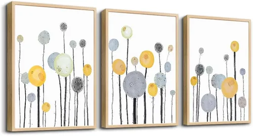 Miniatura 13 de Lienzo decorativo para pared de dormitorio, sala de estar, impresiones en lienzo, obras de arte, decoración de pared de baño, plantas verdes, Verde