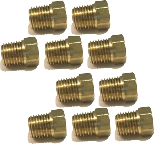 Miniatura 4 de Conector hexagonal con núcleo de latón macho de 3/8" NPT MNPT combustible/aire/agua/aceite/gas WOG (cantidad 01)