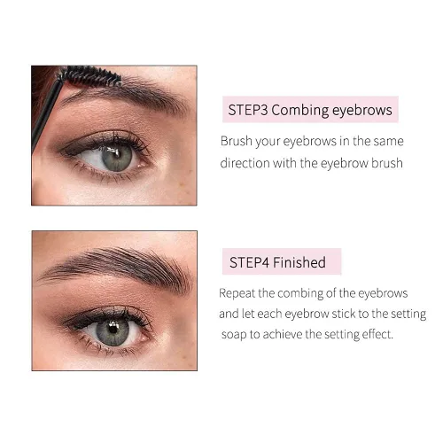 Miniatura 5 de Jabón para cejas, Jabón para peinar cejas 3D, Gel transparente para cejas con cera natural y duradera para cejas