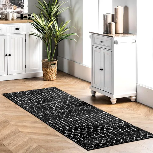 Miniatura 50 de nuLOOM Alfombra decorativa Blythe marroquí, 2 'x 3', gris oscuro