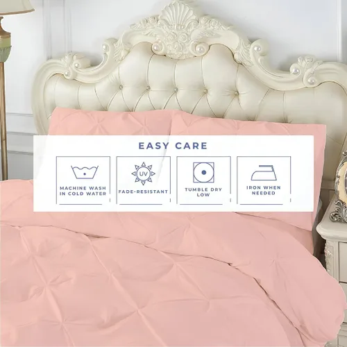 Miniatura 30 de Kotton Culture 1 Pc Twin/Twin XL Size Pinch Pleated - Pintuck Duvet Cover Only - 100% Egyptian Cotton Sateen -1000 TC Luxury Comforter Cover-Zipper