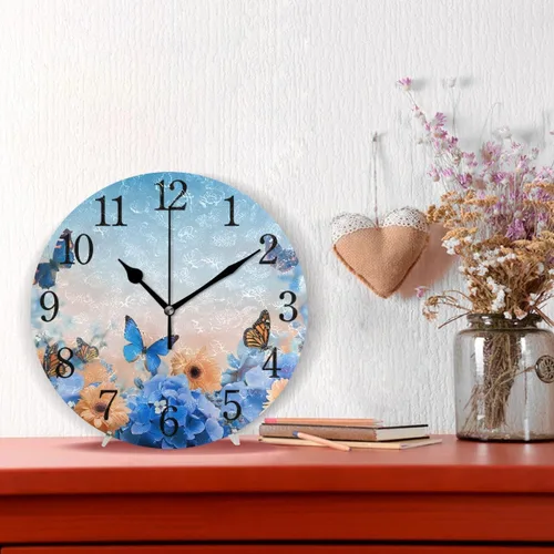 Miniatura 2 de Bathing Capybara Pattern Wall Clock Decorative Hanging Clock Silent Non Ticking Square Clock for Living Room Kitchen Bedroom
