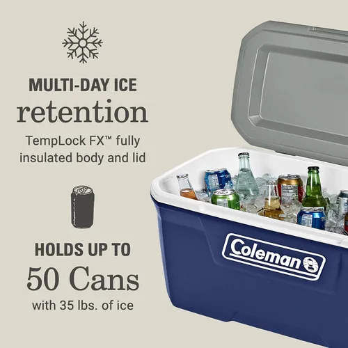 Miniatura 2 de Coleman Classic Series - Hielera portátil con aislamiento, resistente a fugas para exteriores, hielera dura que mantiene el hielo hasta 5 días