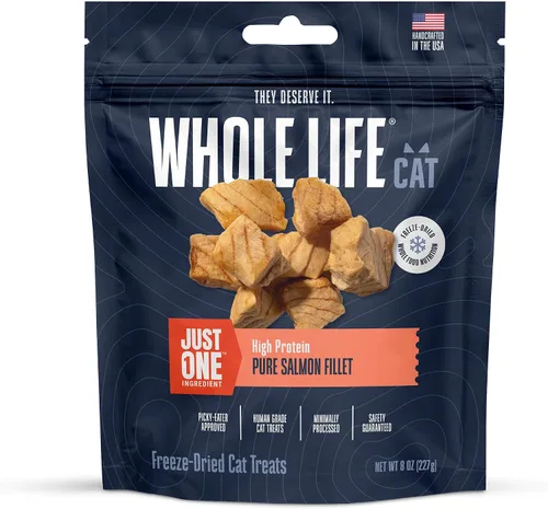 Miniatura 11 de Whole Life Cat Just One Atún - Golosinas liofilizadas para gatos – Alimento rico en proteínas de grado humano, aperitivos de entrenamiento
