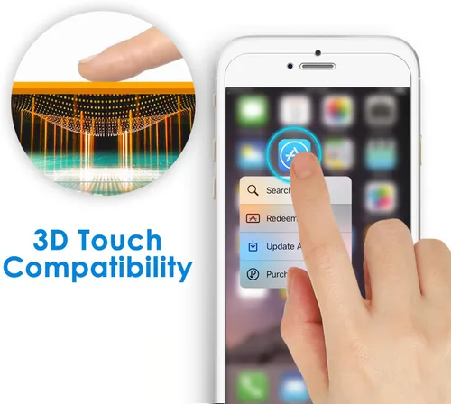 Miniatura 5 de JETech Protector de pantalla para iPhone 8 Plus y iPhone 7 Plus, 5.5 pulgadas, película de vidrio templado, paquete de 3