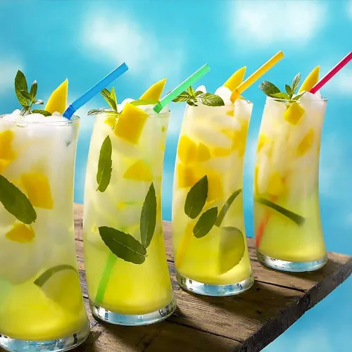 Miniatura 4 de Pajitas flexibles para beber, 100 unidades, diámetro 0.197 in, longitud 8.3 in, plástico, varios colores sólidos puros