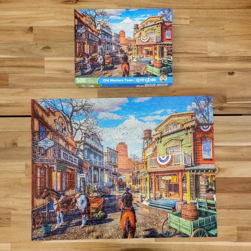 Miniatura 7 de Springbok 's Rompecabezas de 500 piezas Old Western Town - Fabricado en Estados Unidos