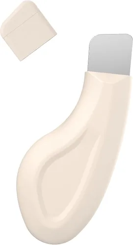 Herramienta removedor de puntos negros, raspador facial de acero inoxidable, espátula facial manual con cubierta de silicona para nariz, barbilla y
