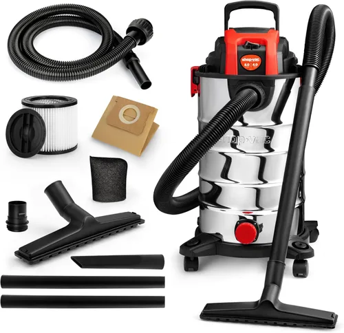 Miniatura 11 de Shop-Vac Aspiradora húmeda/seca de 3 galones y 4.0 HP con función de soplador, tanque de acero inoxidable, aspiradora portátil con ruedas, incluye