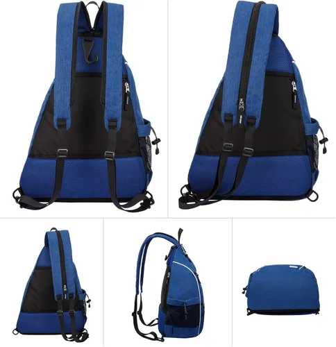Miniatura 2 de Sucipi Pickleball Bag - Men's & Women's Pickleball Backpack, Adjustable Sling Bag w/Fence Hook/Large Capacity/Safety Pocket Azul