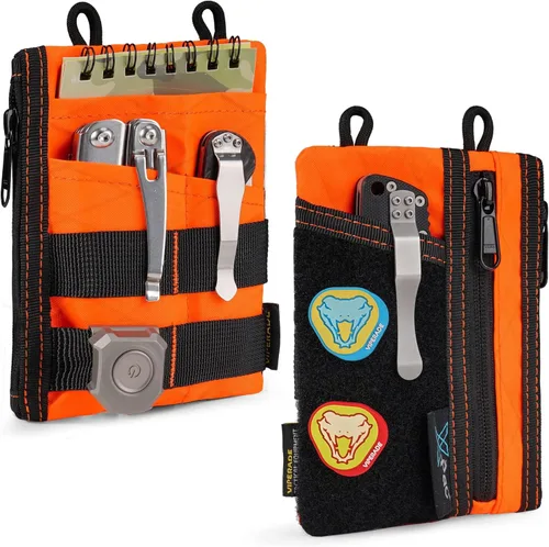 Miniatura 13 de VIPERADE VE18 EDC Bolsa, Organizador de Bolsillo para Hombres, Organizador de Bolsillo EDC, 3 Ranuras con 2 Bolsillos con Cremallera, Bolsa Caqui