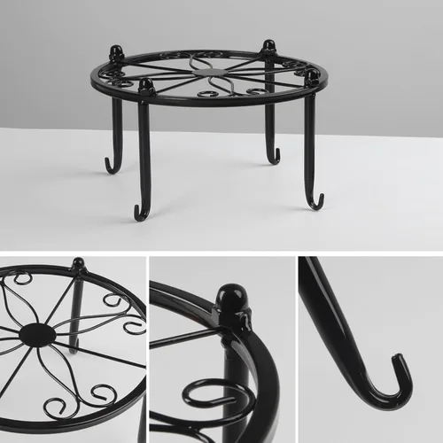 Miniatura 6 de Soporte de metal resistente para dispensadores de bebidas, soporte para recipientes de vidrio de agua fría, base de estante para dispensador