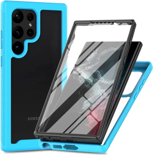 Miniatura 19 de Funda para Samsung Galaxy A13 LTE 4G, Samsung A13 LTE Funda para teléfono con protector de pantalla integrado, cubierta trasera delgada transparente