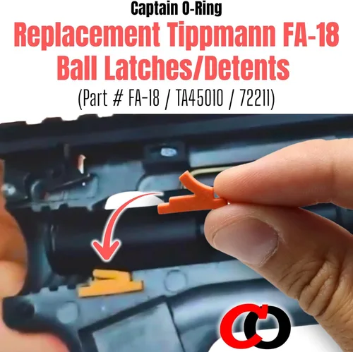 Miniatura 2 de Captain O-Ring – Pestillo de retención de bola de repuesto para Tippmann 98, A5, X7 FA-18 Ball Keeper (cantidad seleccionada)