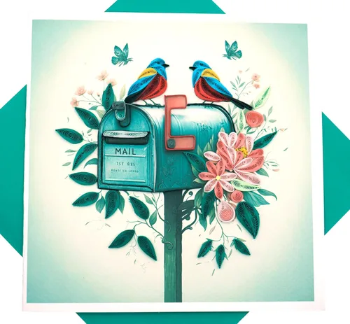 Entrega de la Naturaleza, Tarjeta de Filigrana 3D - Arte Único Dedicado Hecho a Mano, Tarjeta de Felicitación de Diseño para Cumpleaños, Día de San