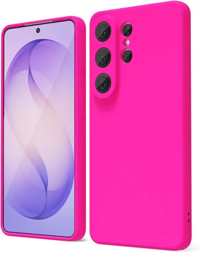 Miniatura 298 de oakxco Funda para teléfono Samsung Galaxy S21 Ultra con agarre de silicona líquida, bonita funda delgada y delgada de goma suave de TPU lisa