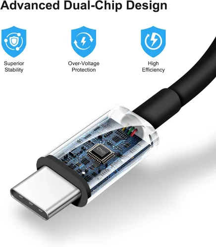 Miniatura 5 de Cargador de carga rápida para iPhone 17, 16, 15, paquete de 3+3 cargadores de pared USB C de 20 W con cable de carga rápida de 6 pies compatible