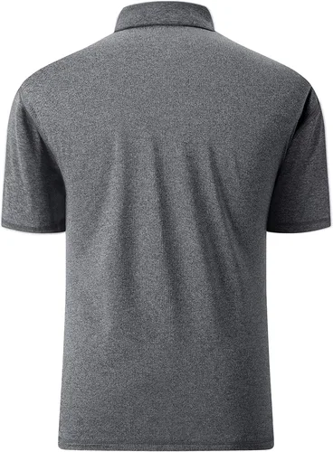 Miniatura 4 de ZITY Camisa de golf para hombre de manga corta, polo deportivo de malla