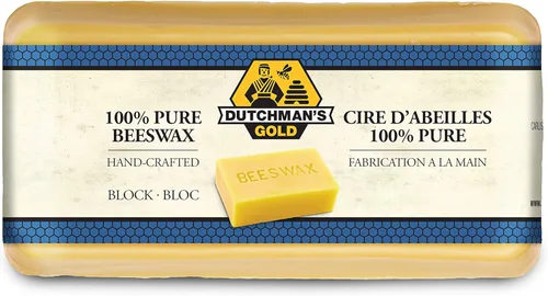 Dutchman's Gold Bloque de cera de abeja amarilla canadiense (1 libra), cera de abeja natural de grado cosmético para hacer velas, jabón,