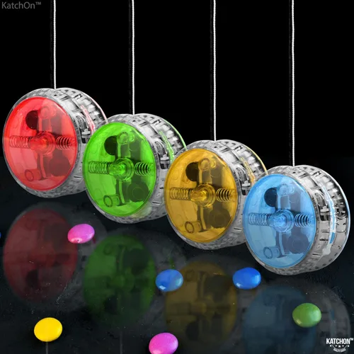 Miniatura 6 de KatchOn, Yoyos multicolor iluminados – Paquete de 24 Yoyo LED a granel, rellenos de piñata para niños, recuerdos de fiesta de cumpleaños Yoyo