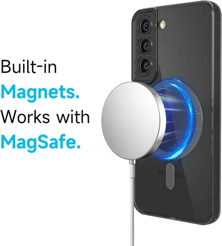 Miniatura 3 de Svanove Funda para Samsung Galaxy S22 Transparente Compatible con Magsafe Silicone, Funda Magnética Mag Safe Transparente Delgada Bonita, Estética