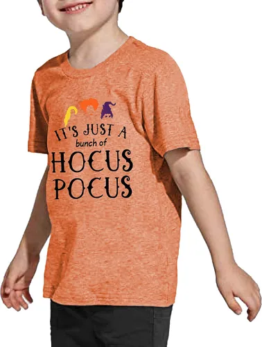 Miniatura 4 de LAZYCHILD It's Just A Bunch of Hocus Pocus - Camiseta de Halloween para niños y niñas, Sanderson Sister Graphic Shirt