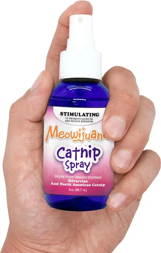 Miniatura 5 de Meowijuana Spray de hierba gatera y vid plateada - 3 onzas Fórmula de alta potencia Fórmula natural para dueños de mascotas y hogares con varios