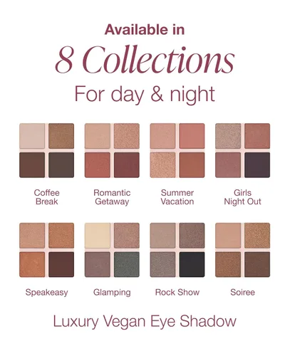Miniatura 7 de Mineral Fusion Paleta de sombras de ojos – Cuatro tonos de polvo prensado en acabado mate, purpurina y brillo – Maquillaje de ojos vegano natural