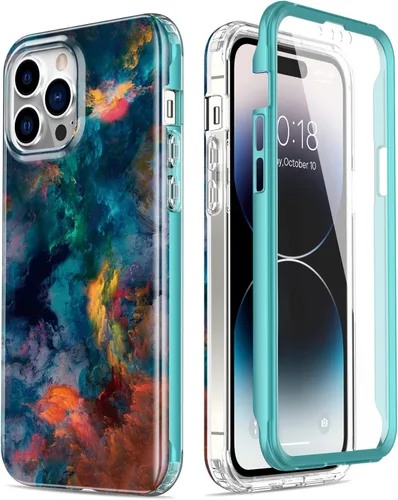 Miniatura 15 de Esdot Funda para iPhone 14 con Protector de Pantalla Integrado, Funda Resistente de Grado Militar con Diseños de Moda para Mujeres y Niñas, Funda