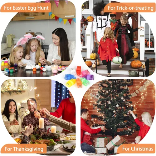 Miniatura 7 de CALIFORNIA CADE ELECTRONIC Luces de dedo, 100 piezas en 7 colores, linternas de dedo para niños y adultos, luces de dedo que brillan