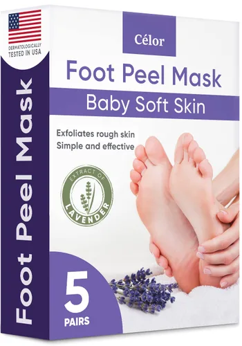 Miniatura 10 de Máscara exfoliante para pies - Máscara para pies con piel suave como la de un bebé - Elimina la piel muerta, pies secos, agrietados y callos, spa