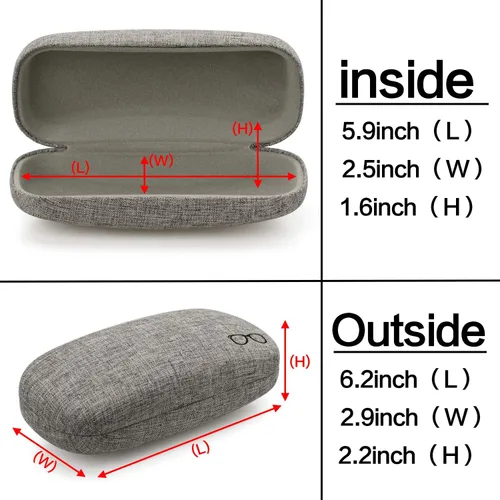 Miniatura 3 de Vemiss - Funda rígida para lentes de sol (lino)