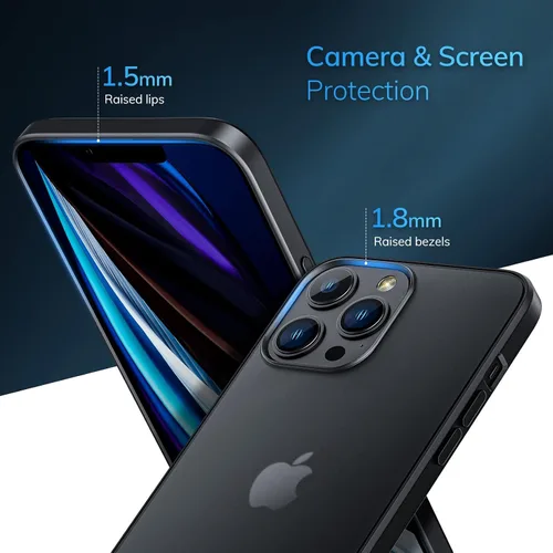 Miniatura 3 de ORIbox - Funda negra para iPhone 13 Pro, diseñada a prueba de golpes, funda protectora de cuerpo completo para iPhone 13 Pro de 6.1 pulgadas