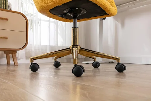 Miniatura 8 de Silla moderna de peluche para oficina en casa, silla giratoria ajustable para sala de estar, bonito escritorio para adolescentes, decoración