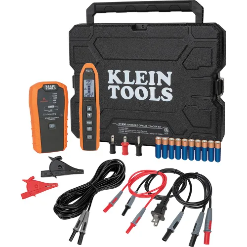 Klein Tools ET450 - Kit avanzado de buscador de disyuntores subterráneos y trazador de cables para interruptores energizados y no energizados,
