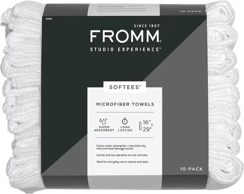 Miniatura 12 de Toallas de microfibra Fromm Softees para peluqueros, barberos, spa, gimnasio en Aqua, 16" por 29", 10 unidades. Toalla perfecta para el cuidado