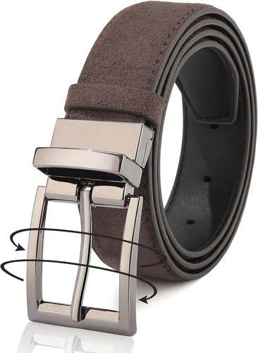 Miniatura 12 de AWAYTR Cinturón de cuero reversible para mujer, cinturón de dos colores en uno para jeans, vestido de mujer y hombre, cinturón con hebilla giratoria