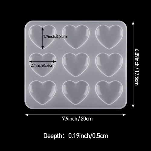 Miniatura 2 de WILLBOND Molde de resina de corazón, moldes de silicona de resina de corazón para el día de la madre, regalos de fiesta de bricolaje para mamá