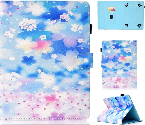 Miniatura 18 de Funda universal para tablet de 7 pulgadas, piel sintética [ranuras para tarjetas], cubierta magnética, para Samsung Galaxy Tab E/Tab A 7.0, Fire 7