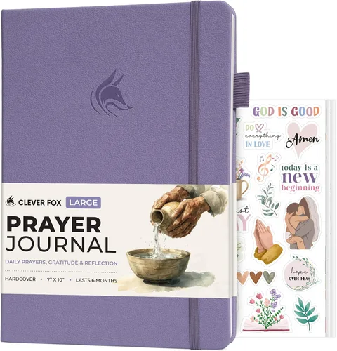 Miniatura 12 de Clever Fox Diario de oración – Cuaderno devocional diario y gratitud – Planificador religioso y libro de dioses – Regalos y accesorios basados