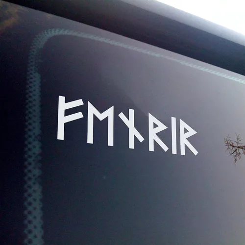 Miniatura 4 de Fenrir Futhark Rune - Calcomanía de vinilo para automóvil, laptop, ventana, mitología pagana, runas nórdicas, impermeable, Oracal 651, tamaños de 3