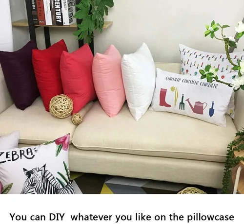 Miniatura 4 de Paquete de 8 fundas de almohada decorativas 100% de algodón, cómodas y sólidas, para Navidad, Halloween, sofá