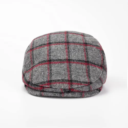 Miniatura 2 de The Original Boston Scally - Gorra plana de periódico a cuadros - Sombrero de algodón de un solo panel para hombre