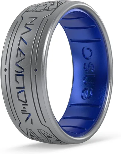 Miniatura 24 de Enso Rings Anillo de boda de silicona – Diseños grabados de Star Wars – Ajuste cómodo – Hecho en Estados Unidos – Ideal para uso activo