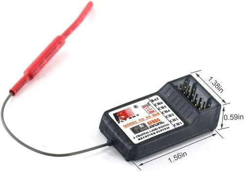 Miniatura 5 de 2 receptores Flysky FS-R6B 2.4G 6CH - Modelo de radio receptor de control remoto, compatible con FS-I4 / FS-I6 / FS-I6X / FS-T6 / FS-I10 / FS-GT2E