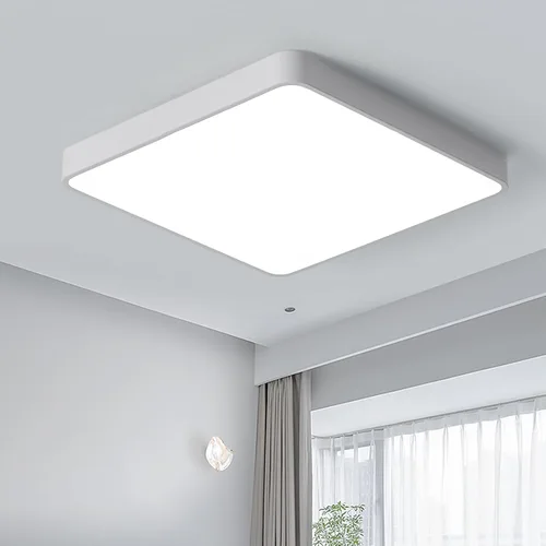 Ganeed luces de techo LED de 19.6 pulgadas, lámpara de techo LED de montaje empotrado cuadrado de 39W, 6500K, lámpara de techo de luz diurna, Blanco